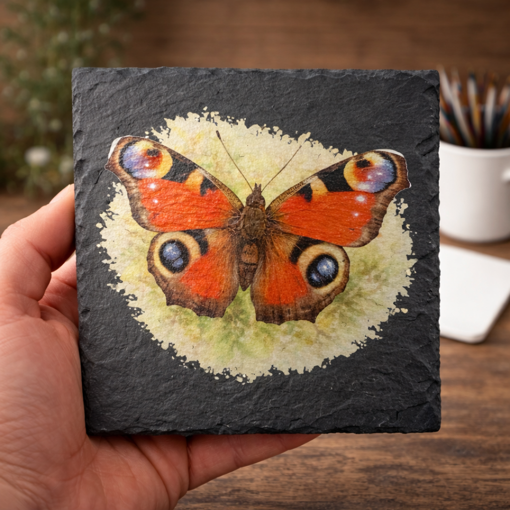 British Garden Collection - Peacock Butterfly - UV Printed - UVSC118