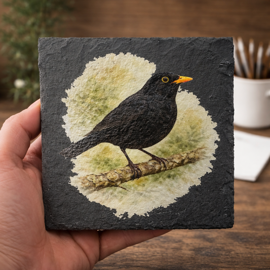 British Garden Collection - Black Bird - UV Printed - UVSC117